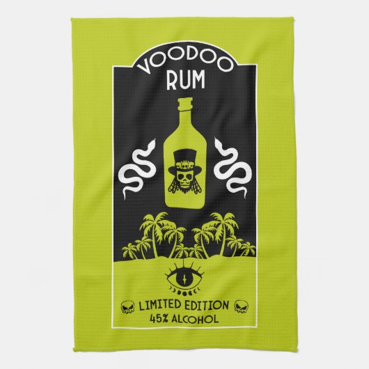 Caraïbische Voodoo Rum Theedoek (Verticaal)