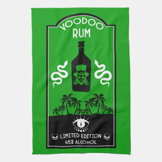 Caraïbische Voodoo Rum Theedoek (Verticaal)