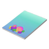 Caraïbische zeeschelpen met bubbels notitieblok (Linkerzijde)