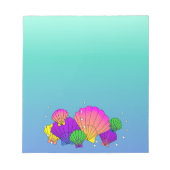 Caraïbische zeeschelpen met bubbels notitieblok (Voorkant)