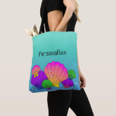 Caraïbische zeeschelpen met bubbels tote bag (Dichtbij)
