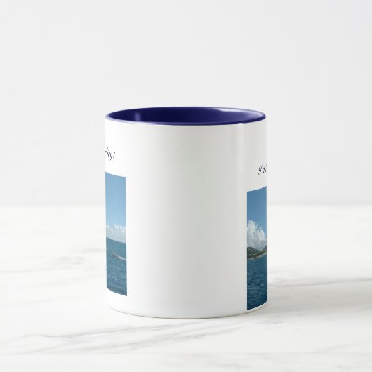 Caraïbische zeilboot, ik zou liever varen. mok (Midden)