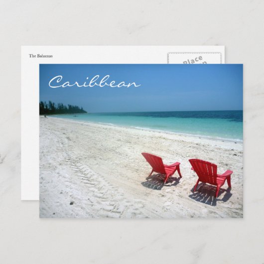 caraïbische zitplaatsen briefkaart (Voorkant / Achterkant)