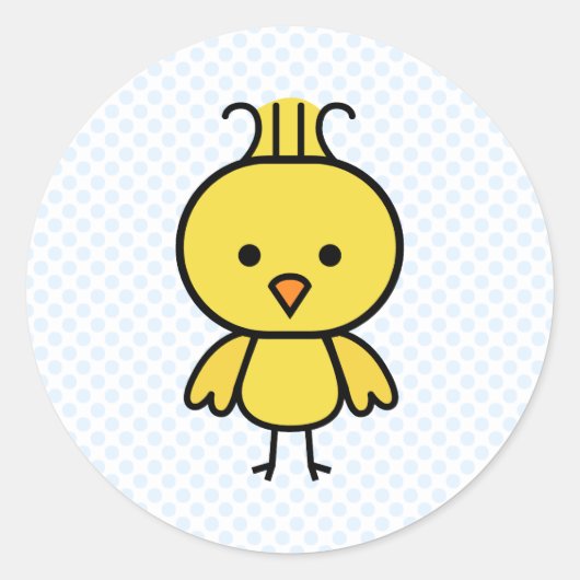 Caraline Canary Ronde Sticker (Voorkant)