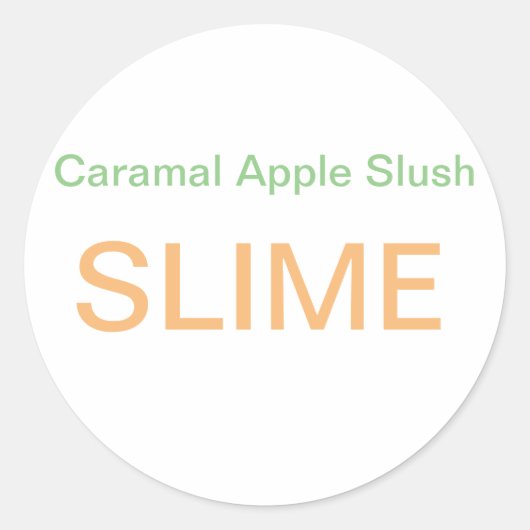 Caramal Apple slush SLIME logo Ronde Sticker (Voorkant)