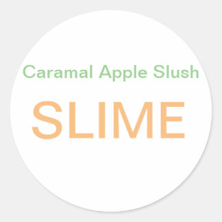 Caramal Apple slush SLIME logo Ronde Sticker