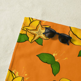 Carambole, Starfruit, Sterrenfruit Strandlaken