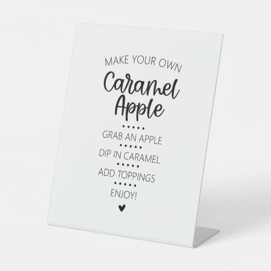 Caramel Apple Bar voetstuk Reclamebord Met Voetstuk (Voorkant)