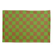 Caramel apple checkered board pattern kussensloop (Achterkant-Links)