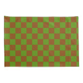 Caramel apple checkered board pattern kussensloop (Achterkant-Rechts)