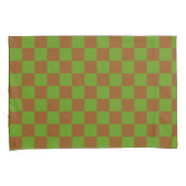 Caramel apple checkered board pattern kussensloop (Voorkant-Rechts)