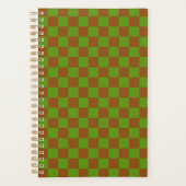 Caramel apple checkered board pattern planner (Voorkant)