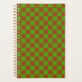 Caramel apple checkered board pattern planner
