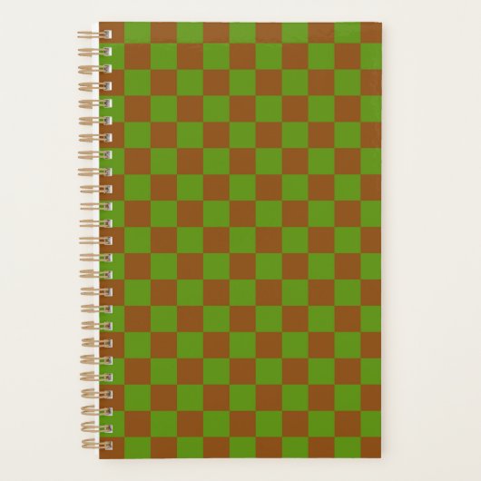 Caramel apple checkered board pattern planner (Voorkant)