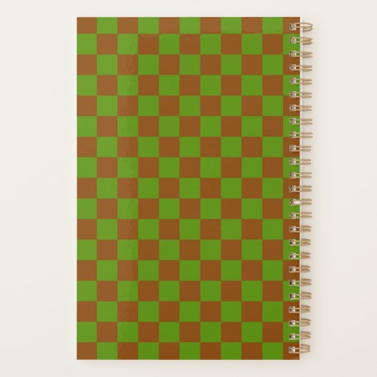 Caramel apple checkered board pattern planner (Achterkant)