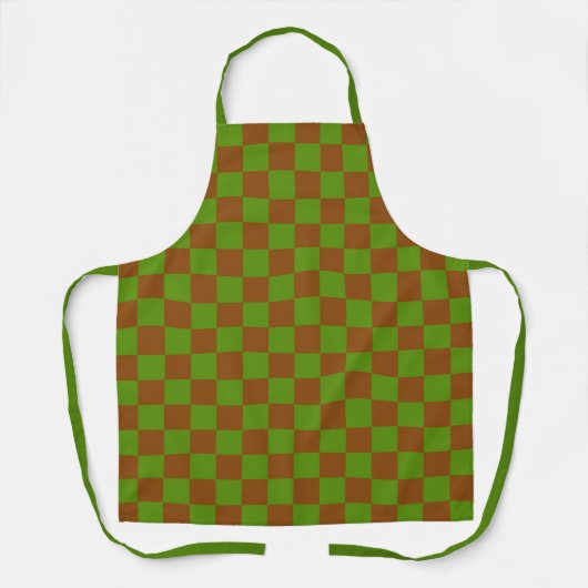Caramel apple checkered board pattern schort (Voorkant)