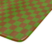 Caramel apple checkered board pattern snijplank (Hoek)