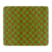 Caramel apple checkered board pattern snijplank (Voorkant)