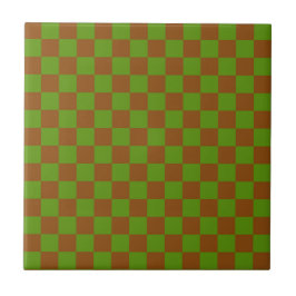 Caramel apple checkered board pattern tegeltje