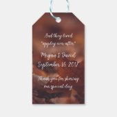 Caramel Apple Fall Wedding Favor Gift Labels Cadeaulabel (Achterkant)