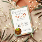 Caramel Apple - Green Baby shower Invitation Kaart