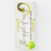 Caramel Apple Green Baby shower Welcome Banner (Verticaal)