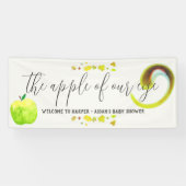 Caramel Apple Green Baby shower Welcome Banner (Horizontaal)