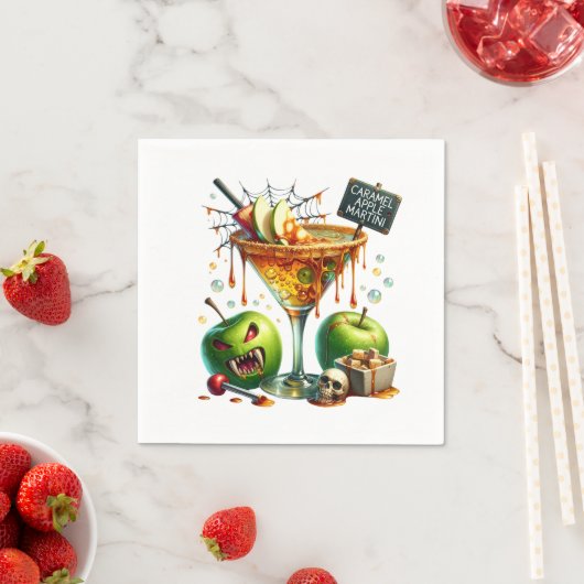 Caramel Apple Martini Halloween Papier Servet (Insitu)