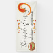 Caramel Apple Red Baby shower Welkom vinylbanner Spandoek (Verticaal)