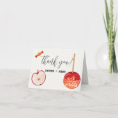 Caramel Apple - Rood Baby shower - Hartelijk dank Bedankkaart (Voorkant)