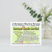 Caramel Apple Snoep Martini Recept Kaart Briefkaar (Staand voorkant)