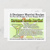 Caramel Apple Snoep Martini Recept Kaart Briefkaar (Voorkant / Achterkant)