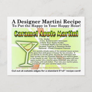 Caramel Apple Snoep Martini Recept Kaart Briefkaar