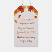 Caramel Apple Wedding Favor Cadeaulabel (Achterkant)