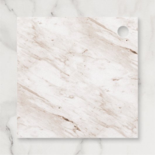 Caramel Beige Romantic geborsteld Lijst Opslaan da Bedankjes Labels (Achterkant)