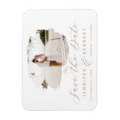 Caramel Beige Romantic geborsteld Lijst sparen de  Magneet (Verticaal)