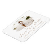 Caramel Beige Romantic geborsteld Lijst sparen de  Magneet (Linkerzijde)