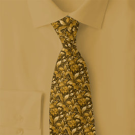 Caramel Botanische Batik Stropdas