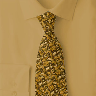 Caramel Botanische Batik Stropdas
