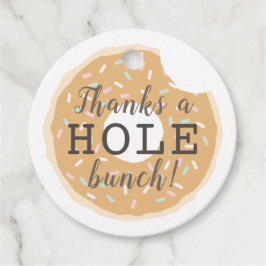 Caramel Brown Donut Baby shower dank u Bedankjes Labels