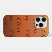 Caramel bruine Gradiënt iPhone Hoesje (Achterkant horizontaal)