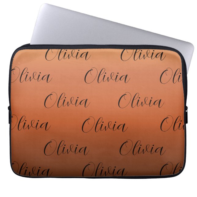 Caramel bruine Grint Laptop Sleeve (Voorkant)