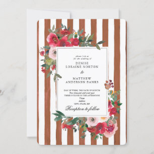 Caramel Cafe Wedding Invitation Kaart