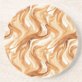 Caramel Carmel Candy Krullen Zandsteen Onderzetter