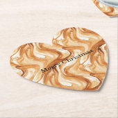 Caramel Carmel Candy Swirls Christmas Kartonnen Onderzetters (Gekanteld)