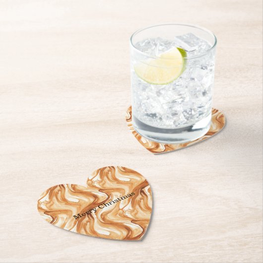 Caramel Carmel Candy Swirls Christmas Kartonnen Onderzetters (Insitu)