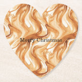 Caramel Carmel Candy Swirls Christmas Kartonnen Onderzetters (Voorkant)