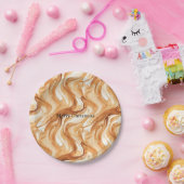 Caramel Carmel Candy Swirls Christmas Papieren Bordje (Feest)