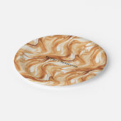 Caramel Carmel Candy Swirls Christmas Papieren Bordje (Gekanteld)