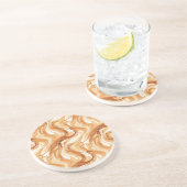 Caramel Carmel Candy Swirls Zandsteen Onderzetter (Zijkant)